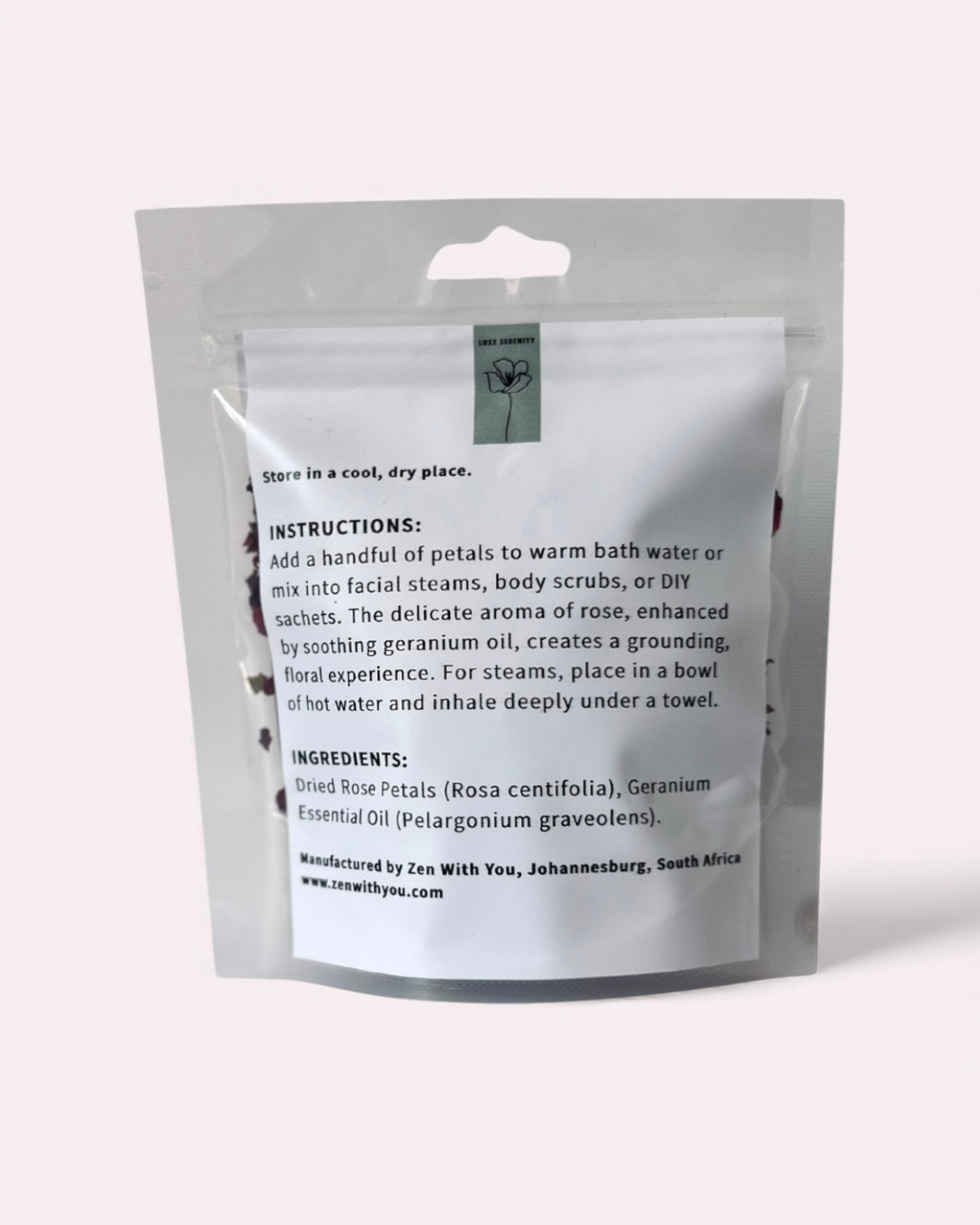 Geranium Rose Petals – Calming Botanical Bath & Steam Blend