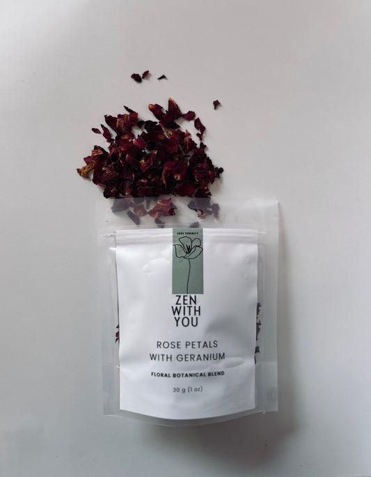 Rose Petals with Geranium