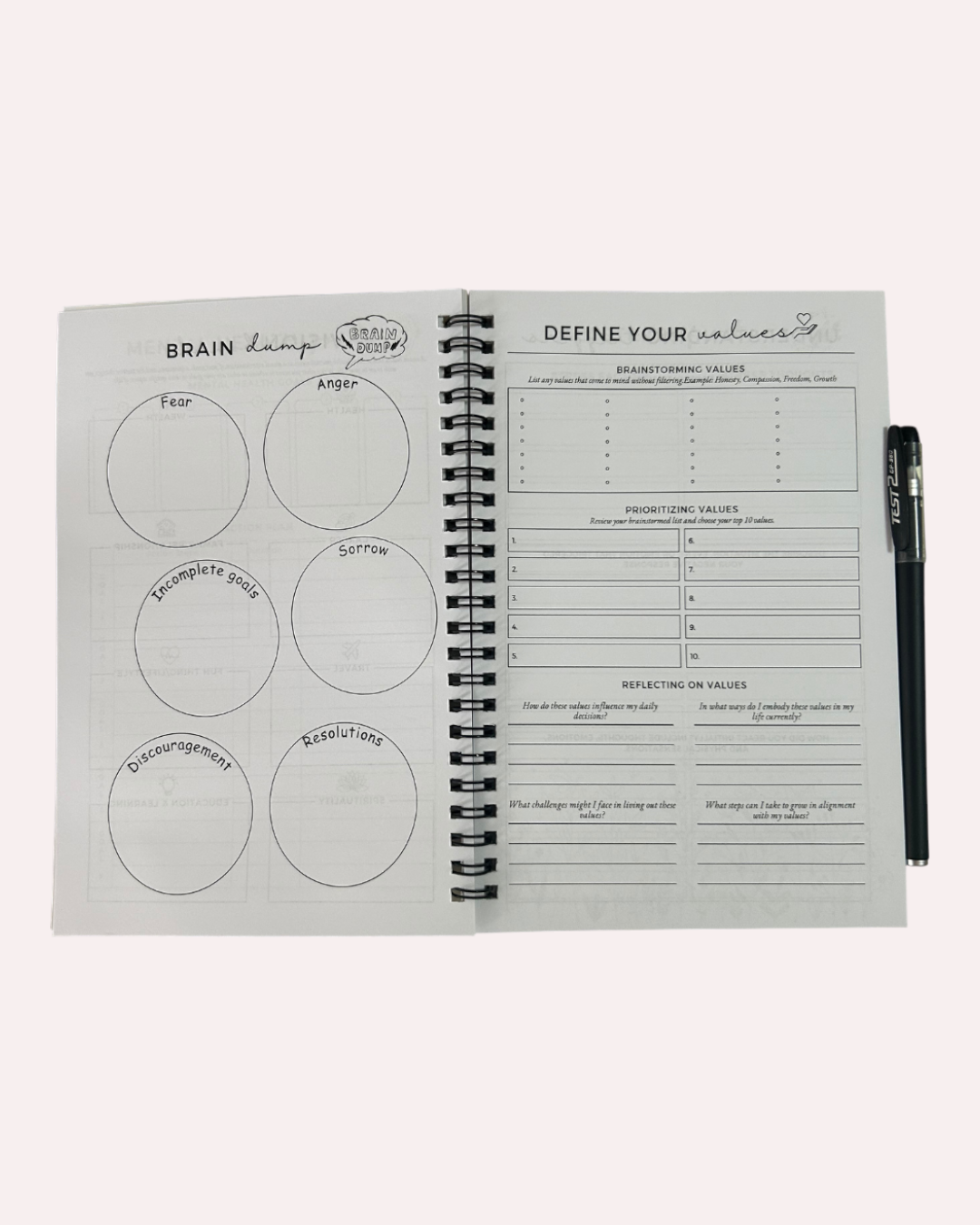 Mental Health Journal + Pen – Daily Reflection & Emotional Balance