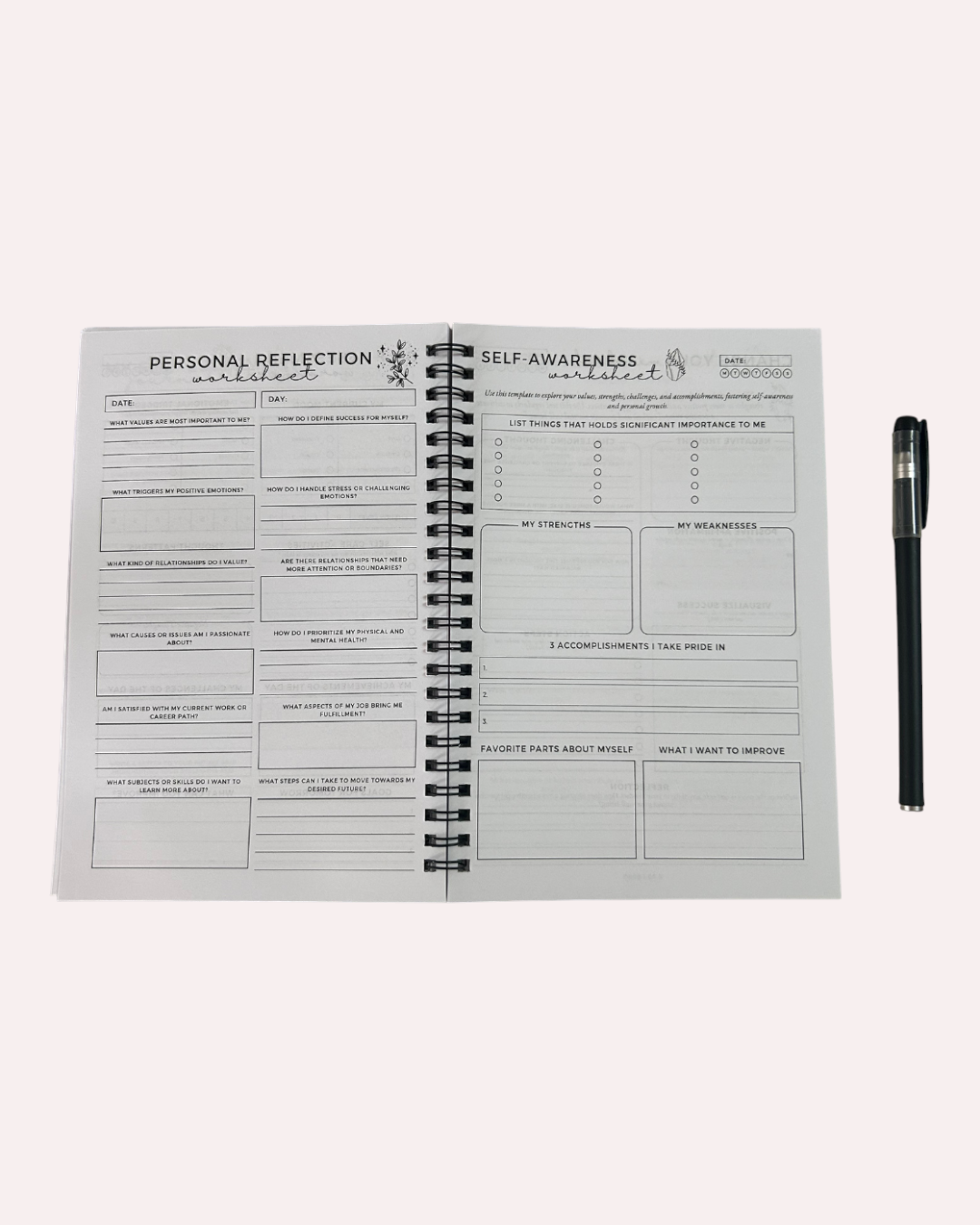 Mental Health Journal + Pen – Daily Reflection & Emotional Balance