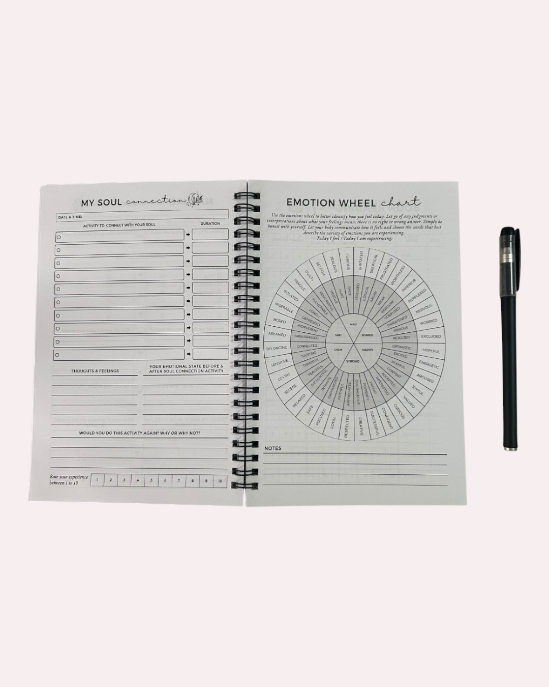 Mental Health Journal + Pen – Daily Reflection & Emotional Balance