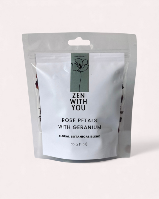 Geranium Rose Petals – Calming Botanical Bath & Steam Blend